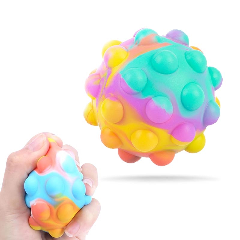 Rainbow Push Bubble 3D Ball